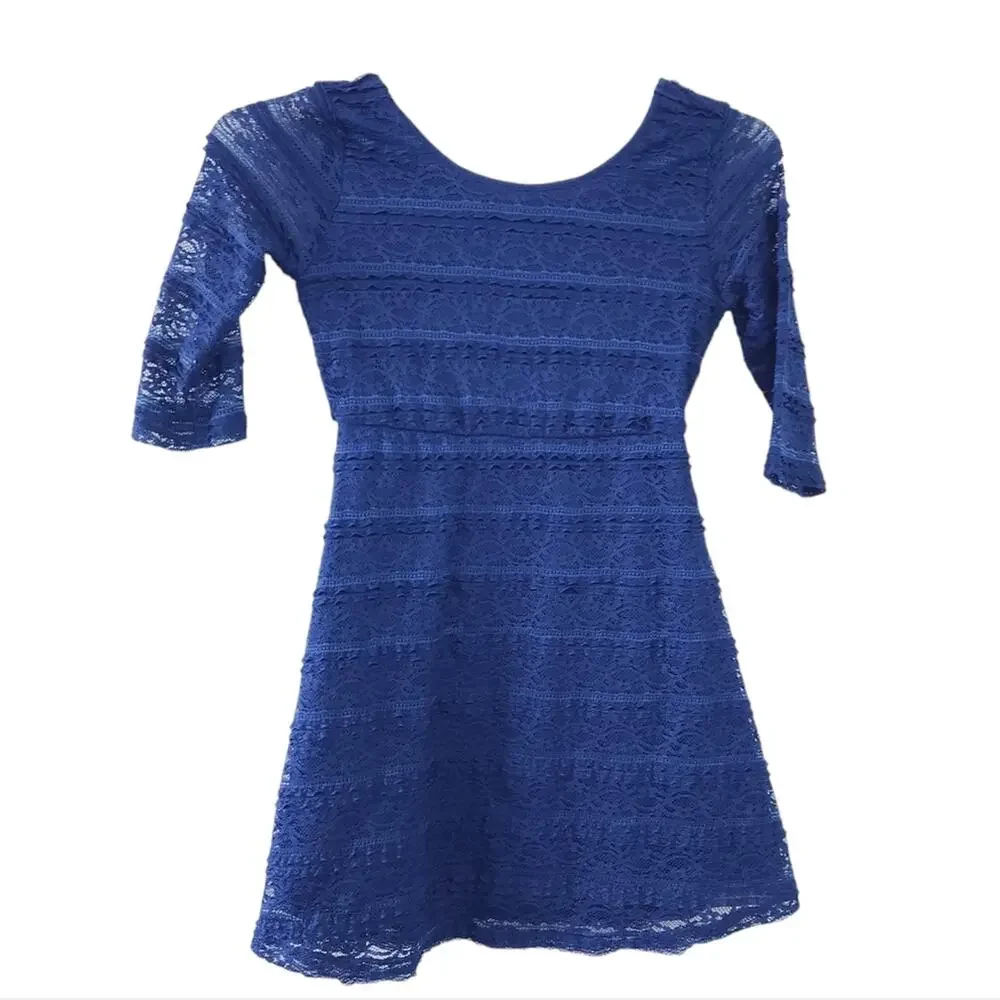Old Navy Girls Dress Large 10-12 Navy Blue Dress for Spring Summer, Half Sleeve